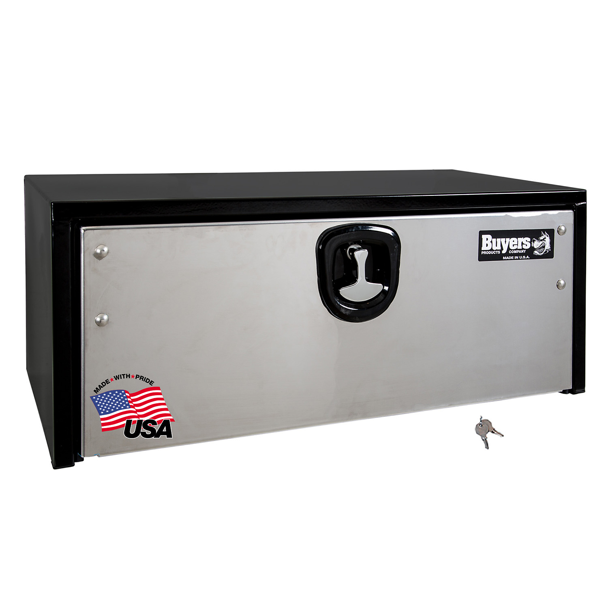 Buyers Products, Underbody Truck Box, Width 30 in, Material Carbon Steel, Color Finish Glossy Black, Model# 1703703